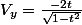 V_{y}=\frac{-2t}{\sqrt{1-t^{2}}}