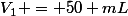 V_1 = 50 mL