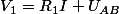 V_1=R_1I+U_{AB}