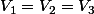 V_1=V_2=V_3