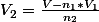 V_2=\frac{V-n_1*V_1}{n_2}