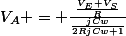 V_A = \frac{\frac{V_E+V_S}{R}}{\frac{jCw}{2RjCw+1}}