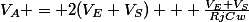 V_A = 2(V_E+V_S) + \frac{V_E+V_S}{RjCw}