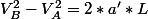 V_B^2-V_A^2=2*a'*L