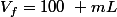 V_f=100~ mL