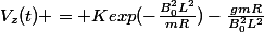 V_z(t) = Kexp(-\frac{B_0^2L^2}{mR})-\frac{gmR}{B_0^2L^2}
