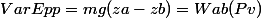 VarEpp=mg(za-zb)=Wab(Pv)