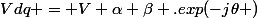 Vdq = V \alpha \beta .exp(-j\theta )