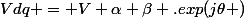 Vdq = V \alpha \beta .exp(j\theta )