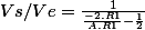 Vs/Ve=\frac{1}{\frac{-2.R1}{A.R1}-\frac{1}{2}}}