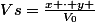 Vs=\frac{x \cdot y }{V_0}