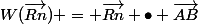 W(\vec{Rn}) = \vec{Rn} \bullet \vec{AB}