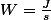 W=\frac{J}{s}