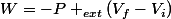 W=-P _{ext}(V_f-V_i)