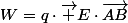 W=q\cdot\vec E\cdot\vec{AB}