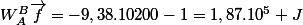W_A^B\vec{f}=-9,38.10200-1=1,87.10^{5} J