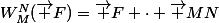 W_M^N(\vec F)=\vec F \cdot {\overrightarrow {MN}}