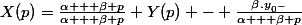 X(p)=\frac{\alpha + \beta p}{\alpha + \beta p} Y(p) - \frac{\beta.y_{0^-}}{\alpha + \beta p}