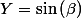 Y=\sin\left(\beta\right)