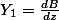 Y_{1}=\frac{dB}{dz}
