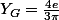 Y_G=\frac{4e}{3\pi}