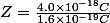 Z=\frac{4.0\times10^{-18}C}{1.6\times10^{-19}C}