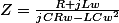 Z=\frac{R+jLw}{jCRw-LCw^2}