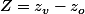 Z=z_v-z_o