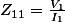 Z_{11}=\frac{V_{1}}{I_{1}}