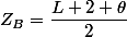Z_{B}=\dfrac{L+2 \theta}{2}