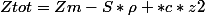 Ztot=Zm-S*\rho *c*z2