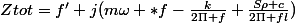 Ztot=f'+j(m\omega *f-\frac{k}{2\Pi f}+\frac{S\rho c}{2\Pi fl})