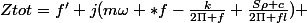 Ztot=f'+j(m\omega *f-\frac{k}{2\Pi f}+\frac{S\rho c}{2\Pi fl}) 