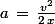 a\,=\,\frac{v^2}{2\,x}
