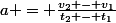 a = \frac{v_2 - v_1}{t_2 - t_1}