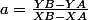 a=\frac{YB-YA}{XB-XA}