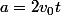 a=2v_{0}t