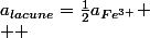 a_{lacune}=\frac{1}{2}a_{Fe^{3+}}
 \\  