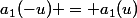 a_1(-u) = a_1(u)