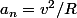 a_n=v^2/R