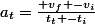 a_t=\frac{ v_f -v_i}{t_t -t_i}