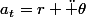a_t=r \ddot \theta