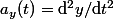 a_y(t)=\mathrm{d}^2y/\mathrm{d}t^2