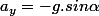 a_y=-g.sin\alpha
