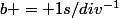 b = 1s/div^{-1}