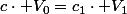 c\cdot V_{0}=c_{1}\cdot V_{1}
