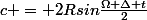 c = 2Rsin\frac{\Omega \Delta t}{2}