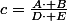 c=\frac{A\cdot B}{D\cdot E}