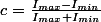c=\frac{I_{max}-I_{min}}{I_{max}+I_{min}}