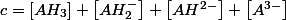 c=\left[AH_{3}\right]+\left[AH_{2}^{-}\right]+\left[AH^{2-}\right]+\left[A^{3-}\right]